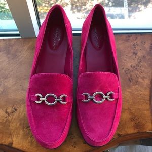 Bandolino suede loafer with chain detail